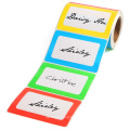 Custom Colorful Border Name Tags Paper Sticker Used In School & Playground & Parent-child Park